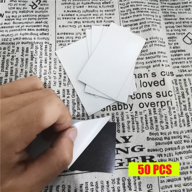 2X3.5(90X50mm) DIY Adhesive magnet business card,50 pcs package